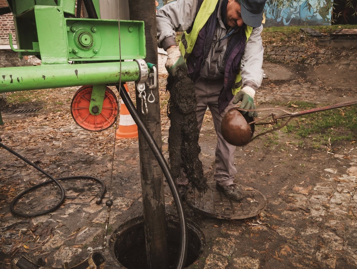 Udrażnianie kanalizacji WUKO Wrocław — czyszczenie studzienki kanalizacyjnej